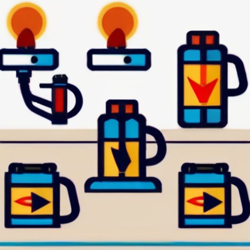 Организованное рабочее место для заправки газовых баллонов с инструментами и мерами безопасности.