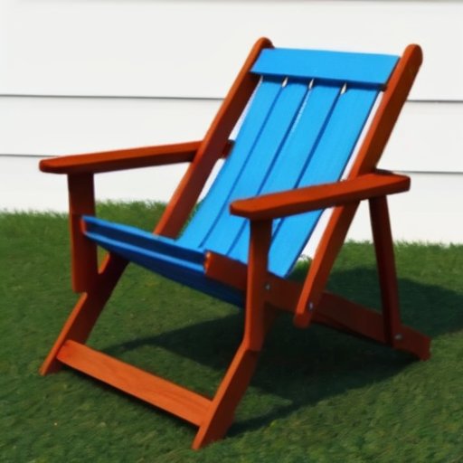 Деревянный шезлонг в живописной обстановке с инструментами для DIY.