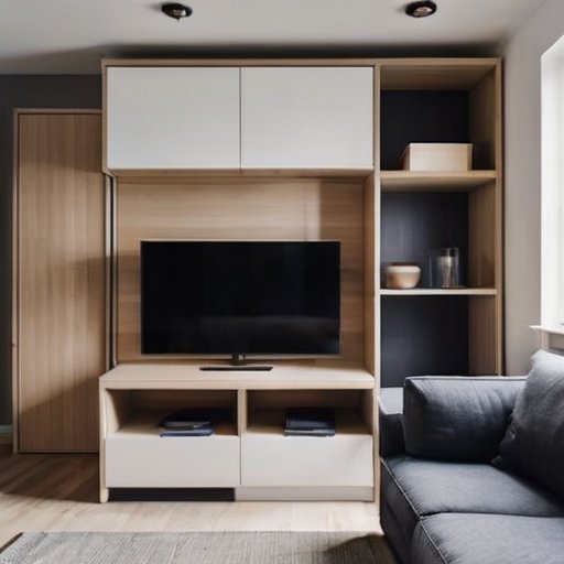 Совершенно организованная комната 10 м² с умной мебелью и вертикальным хранением.