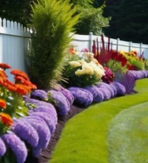 Как создать идеальную клумбу вдоль забора: шаг за шагом к красивому участку