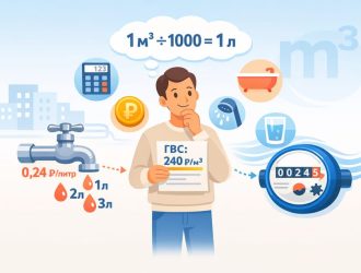 Сколько стоит 1 литр горячей воды по счетчику: от квитанции до копеек